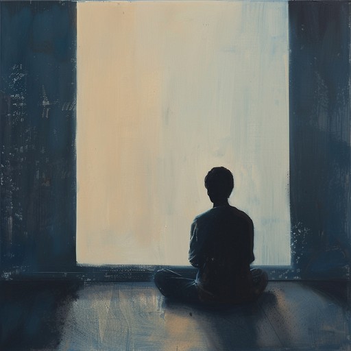 Gentle piano notes weave a delicate tapestry of emotions, conveying a sense of longing, sadness, and introspection in a quiet, dimly lit room. This piece encapsulates the feelings of solitude and reflection experienced alone in a bedroom.