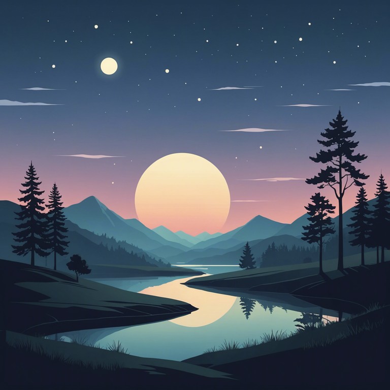 This instrumental track uses soft, melodic tones to create a calming atmosphere, perfect for bedtime or quiet time. The gentle plucking of a music box blends with ambient sounds to soothe the listener into a state of peace and tranquility, mimicking the peacefulness of moonlight whispers.