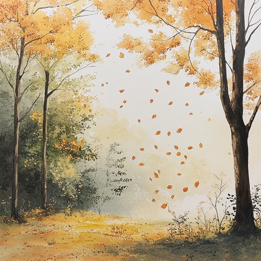 Imagine a piece where each note captures the essence of autumn, floating and twirling with the leaves in an ever so gentle breeze. The music embodies the transition from summer's warmth to winter's edge, encapsulating the crunch of leaves underfoot and the whisper of the cold wind, creating a vivid auditory experience that paints the season's serene beauty.