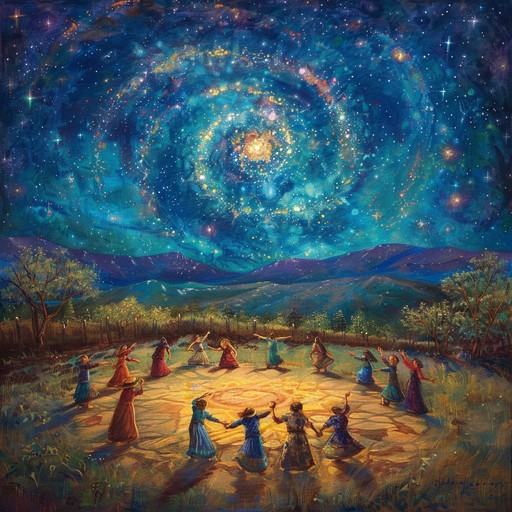 Experience an ecstatic fusion of ethereal soundscapes and lively tribal percussion. This instrumental track invites you to a transcendent dance journey, blending otherworldly synths with the primal rhythms of djembe drums. It's a celebration of the cosmos and earth, pulling you into a hypnotic state of joy and movement. Perfect for creating an uplifting, euphoric atmosphere.