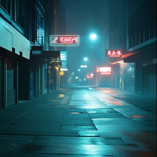 An instrumental lofi track that encapsulates the tense atmosphere of wandering through dimly lit city streets at night, blending ambient sounds with subtle beats to create a sense of unease and introspection.