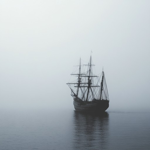 An emotional orchestral piece reflecting the sorrow and pride of sailors bidding farewell to their fleet, set against the backdrop of the vast and cold ocean, drawing on traditional russian melodies to evoke themes of sacrifice and duty.