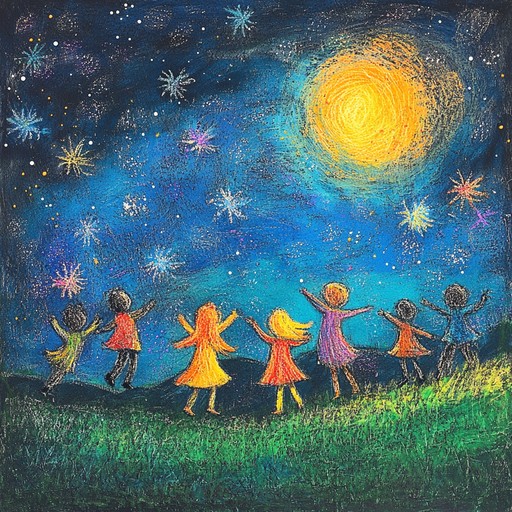 A lively instrumental with playful xylophone melodies that spark joy and movement, capturing the wonder of a starry night and the delight of childhood.