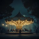 eerie carousel tune with mechanical noises and spooky atmosphere