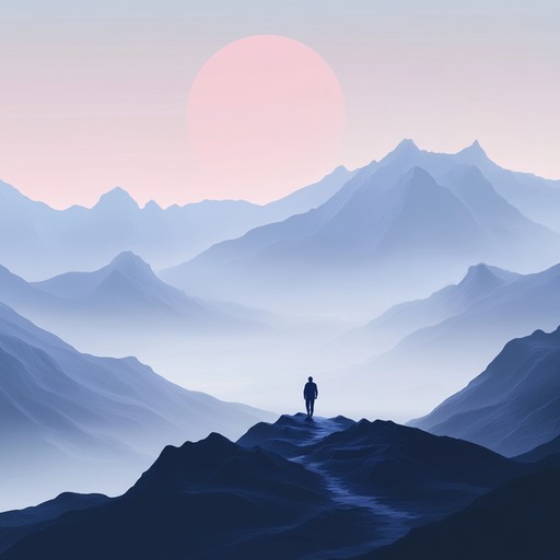 An inspiring anime style instrumental featuring the ethereal sounds of the shakuhachi flute, evoking the tranquil beauty of secluded mountain landscapes and the journey towards self discovery