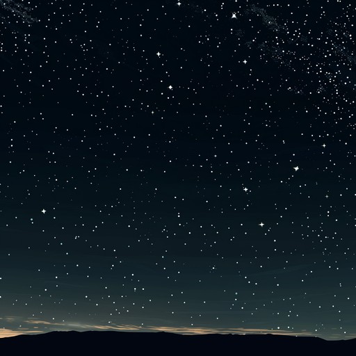 A serene and soothing fusion of synthesized melodies and ambient textures creating a heavenly soundscape. Gentle waves of sound ebb and flow, evoking the feeling of drifting among the stars on a peaceful night.