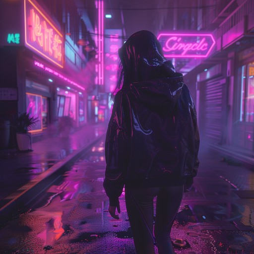 This instrumental synthwave song captures the essence of cruising through a neon-lit city at night, with its dreamy atmosphere and pulsing rhythms. Lush, layered synthesizers create a nostalgic, retro vibe reminiscent of '80s movies and video games, while the steady beat and bassline keep the track moving forward. Sparkling arpeggios and shimmering pads add an ethereal, otherworldly quality, evoking images of city lights reflecting off rain-slicked streets. The song builds gradually, introducing new melodic elements and textures that create a sense of journey and anticipation, before reaching a climactic crescendo and gently fading out, leaving the listener with a lingering sense of wonder and nostalgia.