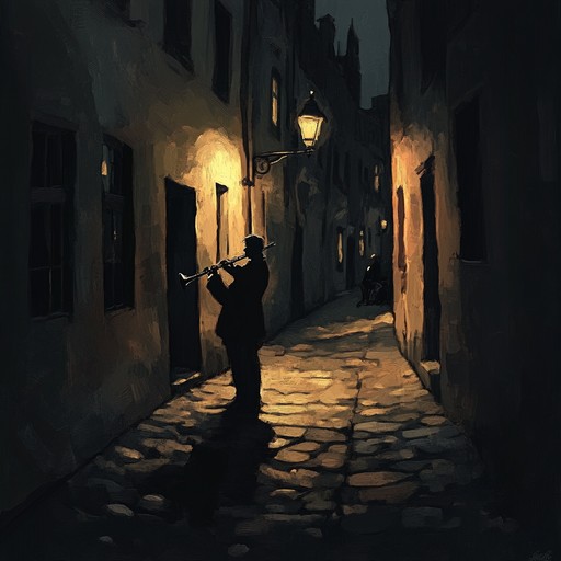 A captivating instrumental klezmer composition that evokes the enigmatic atmosphere of hidden alleys and untold stories, featuring haunting clarinet melodies and intricate violin harmonies that weave a tapestry of mystery and intrigue.