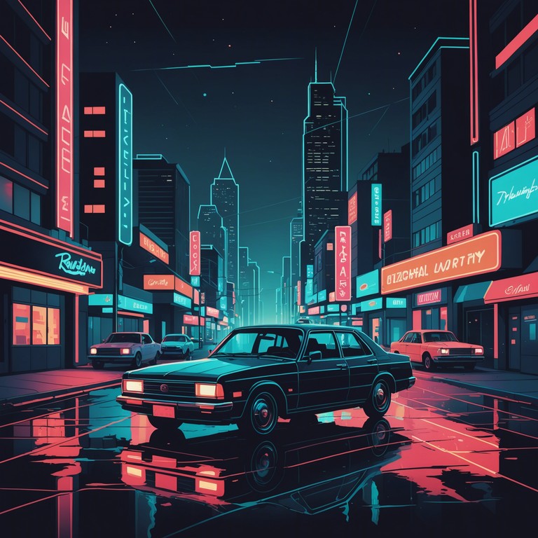 Neon dreamscape journey is a lively synthwave track that captures the essence of a nighttime drive through a city bathed in neon lights. The energetic beats and bursts of retro synthesizers create a soundscape that is both nostalgic and invigorating, pulling listeners into a world of fast cars and glimmering skylines.