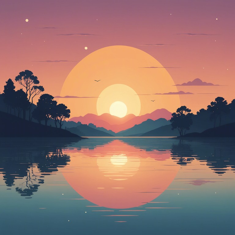 Imagine the soft glow of a sunset enveloping a serene landscape. This tune features a gentle, flowing melody that embodies the warmth and tranquility of an early evening under a pastel sky. Ideal for relaxation and contemplating moments of peace, the track uses a subtle arrangement to soothe and inspire the listener.