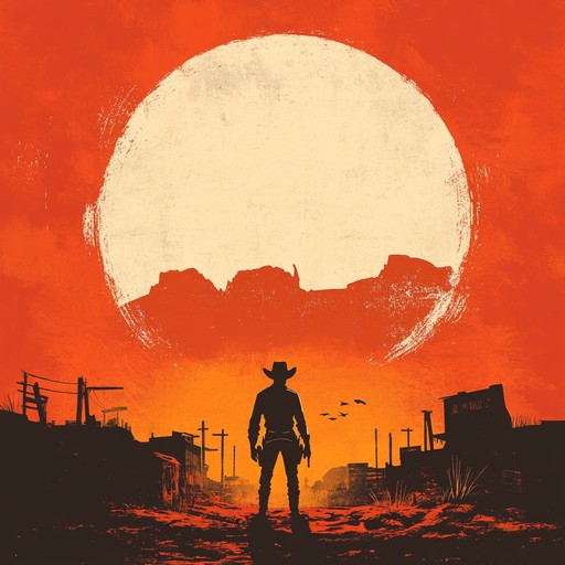 This track captures the essence of an intense standoff in the dusty deserts of the american frontier. Gritty guitar riffs, pounding drums, and a driving rhythm encapsulate the tension and raw energy of a showdown at high noon. The music evokes a rugged, cinematic feel, pulling listeners into a storyline reminiscent of epic wild west tales.