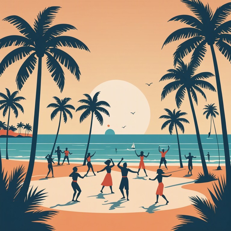 As you stroll down the sunbathed beaches of copacabana, this lively bossa nova tune fills the air, its energetic strums on the acoustic guitar inviting beachgoers to sway and dance, capturing the essence of brazilian joy and festivity.