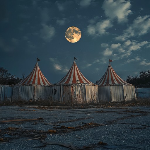 A chilling composition featuring an accordion as the central instrument, creating a sense of warped time and space. Slow, haunting tones craft the ambience of a mysterious, abandoned carnival, where the whimsical meets the macabre in the shadows of the night.