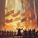 uplifting orchestral piece inspiring conquering determination and pride.