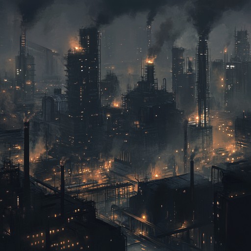 A haunting track blending industrial and electronic nuances, featuring eerie electronic textures, gritty beats, and ambient soundscapes. Chilling and atmospheric, it evokes a sense of lurking danger in a shadowy urban landscape.