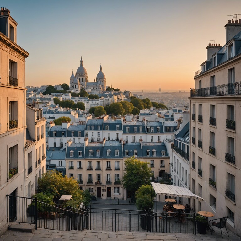 An acoustic journey through montmartre as the city wakes up. The music encapsulates a heartwarming aura of a fresh parisian morning, complemented by the subtle sounds of the neighborhood stirring to life, providing a perfect backdrop for morning contemplation or a leisurely breakfast at a street side café.