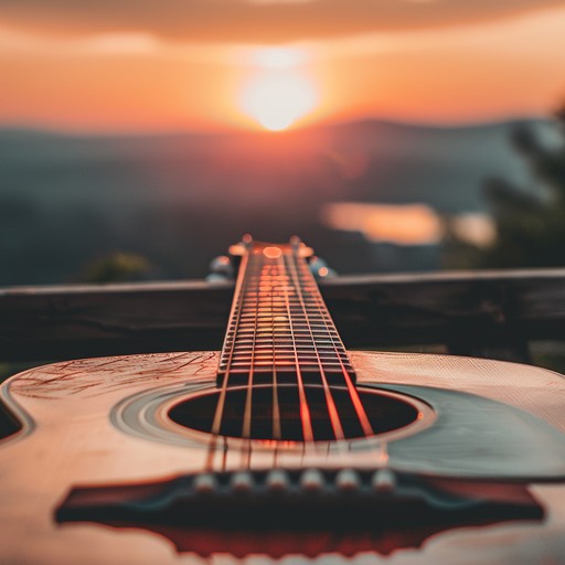 As twilight deepens, the soft strumming of an acoustic guitar pairs with the whispers of the evening, creating a track that's perfect for winding down and reflecting on the day's moments. The music is a gentle echo, mirroring the peaceful end of the day.