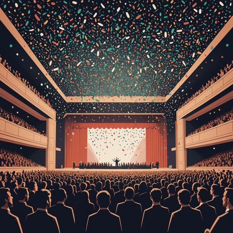 This instrumental track features a symphony of sound, blending orchestral grandeur with modern rhythm sections to evoke feelings of triumph and celebration after great adversity. The main melody carried by trumpets builds progressively with strings and electronic beats, creating a powerful, uplifting atmosphere fitting for a victorious moment or climax in a cinematic scene.