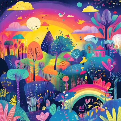 A delightful and playful instrumental piece designed for children, evoking the feeling of exploring a whimsical, enchanted forest. Gentle xylophones and flutes create a light hearted, magical atmosphere, suitable for storytelling or quiet playtime. Each melody sparkles with child like wonder and excitement, inviting young listeners on a musical adventure.