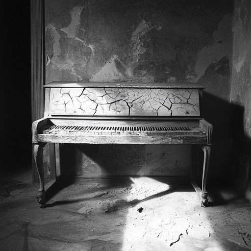 This alternative version dives deeper into the subtleties of silence within the mansion's hallways, focusing on the gentle piano notes that linger like soft whispers in vast, empty chambers. The eerier undertones are enhanced by light touches of reverberation that depict the whispers of bygone eras.