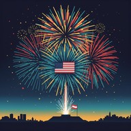 uplifting patriotic themes with groovy undertones