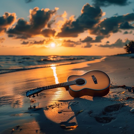 Entwining smooth jazz guitar with heartfelt acoustic strums to create a romantic and reflective atmosphere, ideal for sunset views or quiet, emotional moments.