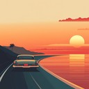 smooth instrumental capturing chill 70s sunset driving vibes