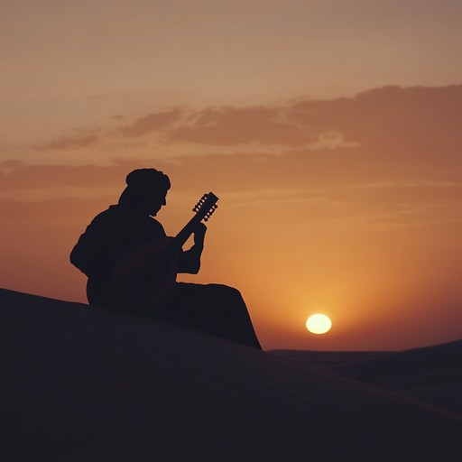 An enchanting instrumental piece blending traditional middle eastern melodies with modern sophistication, evoking images of vast deserts, ancient cities, and timeless traditions.