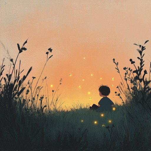 A gentle instrumental piece that captures the serene beauty of a meadow at dusk, inviting children to reflect and imagine as soft melodies mimic the whispers of nature.