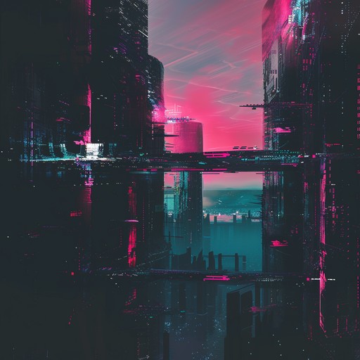 Imagine exploring a neon-lit, high-tech city at night, with towering skyscrapers and holographic advertisements. The atmosphere is both mesmerizing and unsettling, as glitchy electronic sounds echo through the streets, blending with distant sirens and the hum of machinery. The song takes you on a dreamlike adventure, navigating through dark alleys and bustling city centers, immersing you in a world where reality and virtual reality intertwine