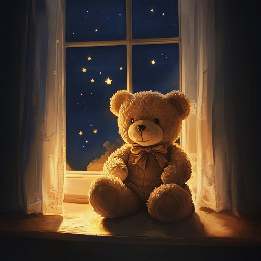 A serene and tranquil instrumental crafted with a soft glockenspiel melody, perfect for calming children at bedtime. It evokes the enchanting image of a teddy bear coming to life in a moonlit room, offering soothing tales that help children drift off to peaceful sleep.