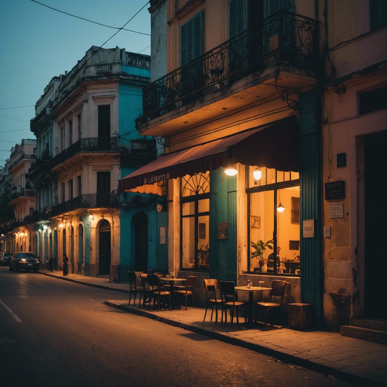 Imagine sitting on a balcony overlooking the ocean in havana, the setting sun painting the sky, as slow and smooth latin jazz plays, a soft piano leading the charge complemented by subtle conga rhythms, crafting the perfect evening ambiance.