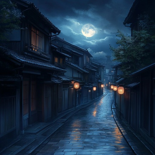 An instrumental downtempo track that fuses the serene tones of the shakuhachi with ambient electronic textures, evoking the peaceful ambiance of nighttime in kyoto.