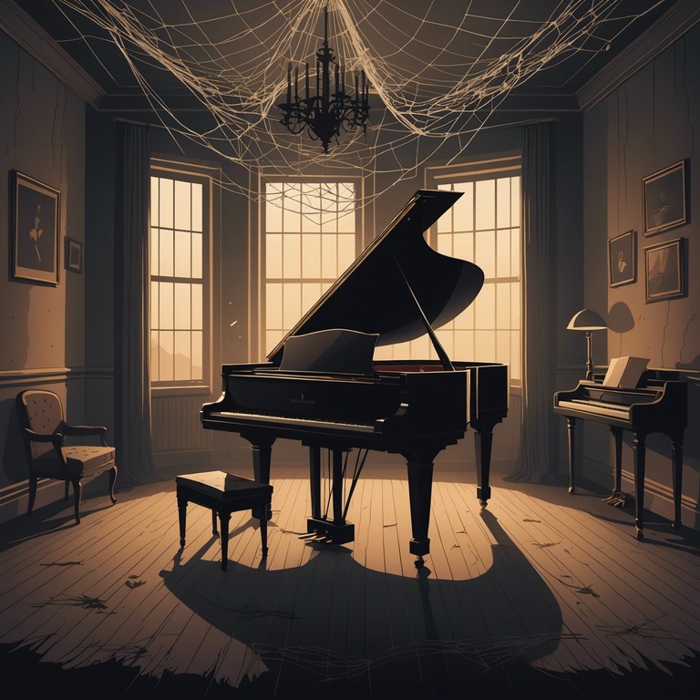 This track features a haunting piano piece that dives into the realms of the forgotten and unspoken. The eerie melody, supported by unsettling silences, invites listeners into a mysterious, almost supernatural atmosphere. Delicate yet disturbing, the piano movements evoke images of abandoned places where only whispers remain.