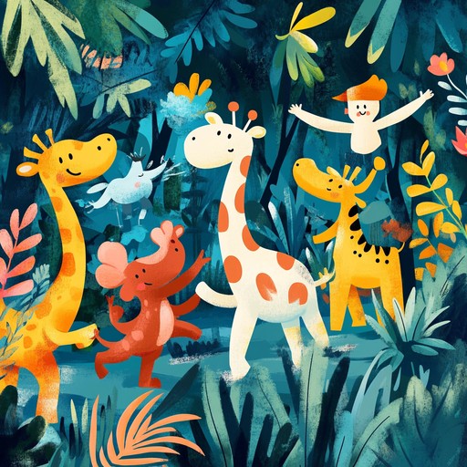 An engaging, fun filled children's song that combines catchy jungle rhythms, animal sounds, and playful melodies designed to make kids dance and enjoy the music.