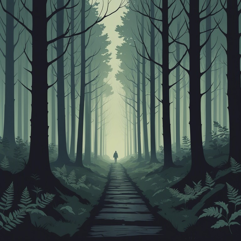 This track features deep, resonating tones that echo the mysteries of a nocturnal landscape, enveloped in the shadows of an eerie, moonlit night. The minimalistic composition highlights a profound sense of solitude and introspection, creating an immersive auditory experience reminiscent of wandering through forgotten paths under a starless sky.