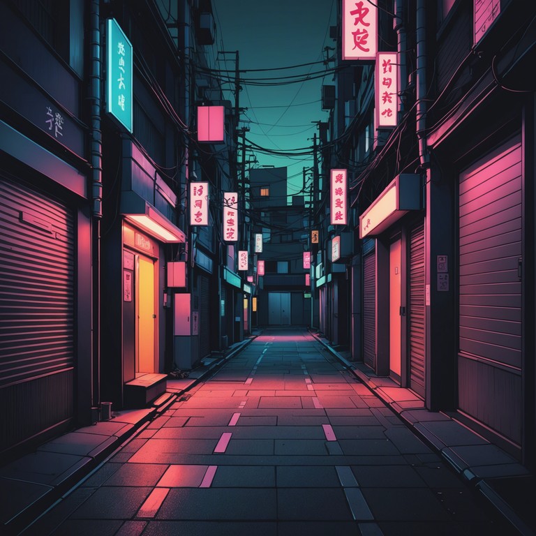 This composition conjures images of a serene, neon lit tokyo at night, blending traditional japanese instruments with modern electronic vibes to evoke a feeling of wandering through whisper quiet streets, bathed in the glow of neon signs. The track is designed to be both calming and evocative, providing a sensual and immersive listening experience that connects deeply with fans of anime soundscapes.