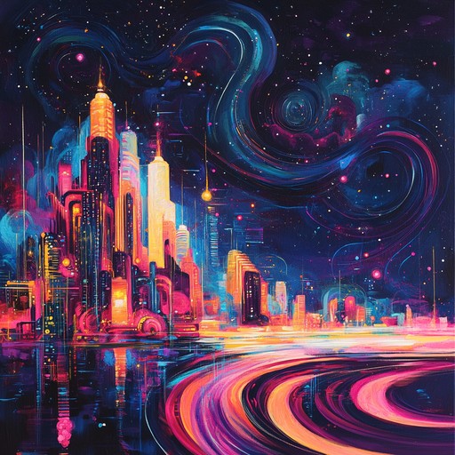 A captivating instrumental that merges ethereal synths with vibrant dance rock rhythms, immersing the listener in a futuristic cityscape illuminated by neon lights.