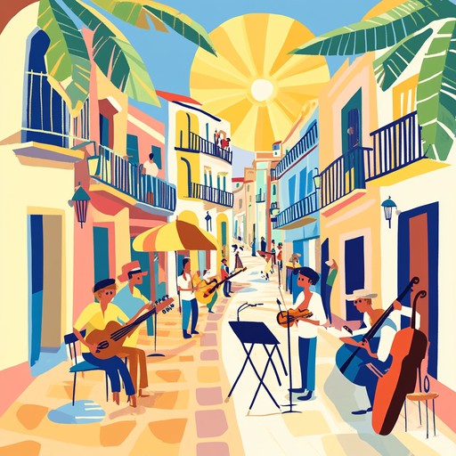 A lively instrumental piece that combines energetic samba beats with smooth latin jazz, evoking sun drenched streets filled with dance and joy