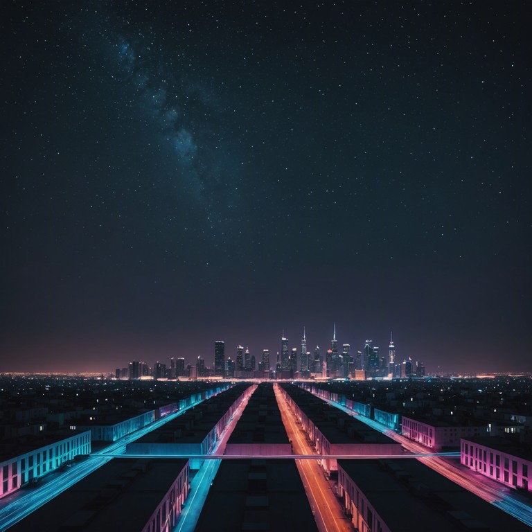 The track embodies the essence of a surreal, neon soaked city at midnight, where the lines between reality and dreams blur. Using a spacious arrangement of synths, it crafts an atmosphere of mystery and anticipation that effortlessly invites the listener into its depths, unfolding layers of dreamlike melodies and enigmatic undertones.