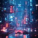 captures the electric pulse of a neon metropolis city