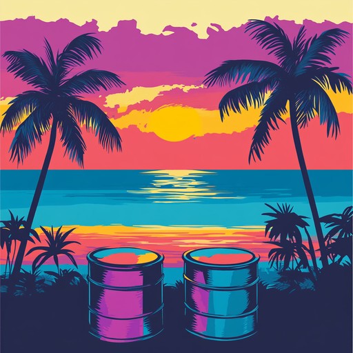 An energetic instrumental piece blending funky basslines with traditional calypso steel drums, creating an uplifting tropical atmosphere perfect for dancing or celebrating.