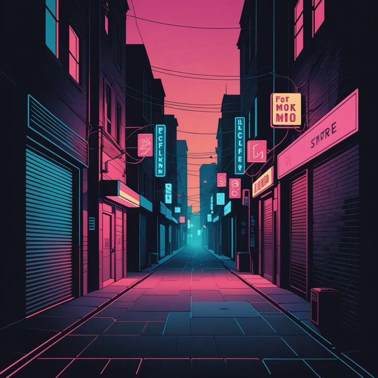 This instrumental track captures the essence of wandering through a neon lit urban landscape at night, feeling a mix of intrigue and unease. The synth driven soundscape is built to mimic the intermittent neon lights and the shadows they cast, with pulsating rhythms that echo the erratic heartbeat of a city that never sleeps.