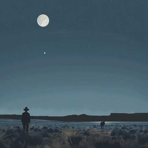 This instrumental captures the vast, open landscapes and the contemplative solitude of a lone cowboy traveling under a starlit sky. The evocative melodies echo the timeless spirit of the wild west, blending acoustic guitar strums and harmonica whines to stir the soul of the wanderer within.