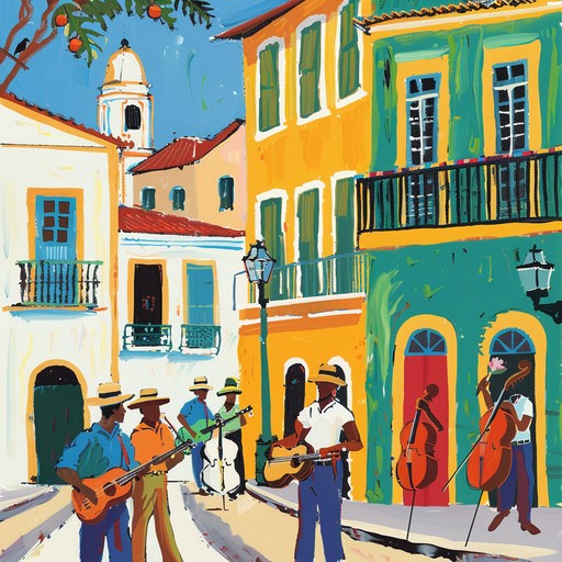 A lively bossa nova composition showcasing vibrant guitar and percussion. Channeling the spirited streets of rio, the syncopated rhythms and jazzy melodies evoke a sense of celebration and carefree joy, perfect for dancing.