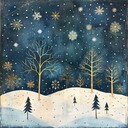 capture the essence of a mystical snowy night.