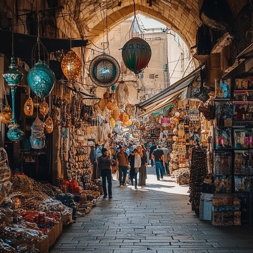 Immerse in a lively middle eastern festival with a blend of traditional rhythms and vibrant melodic lines that create an atmosphere of joy and celebration.