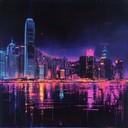 heavy beats pulse under neon lights