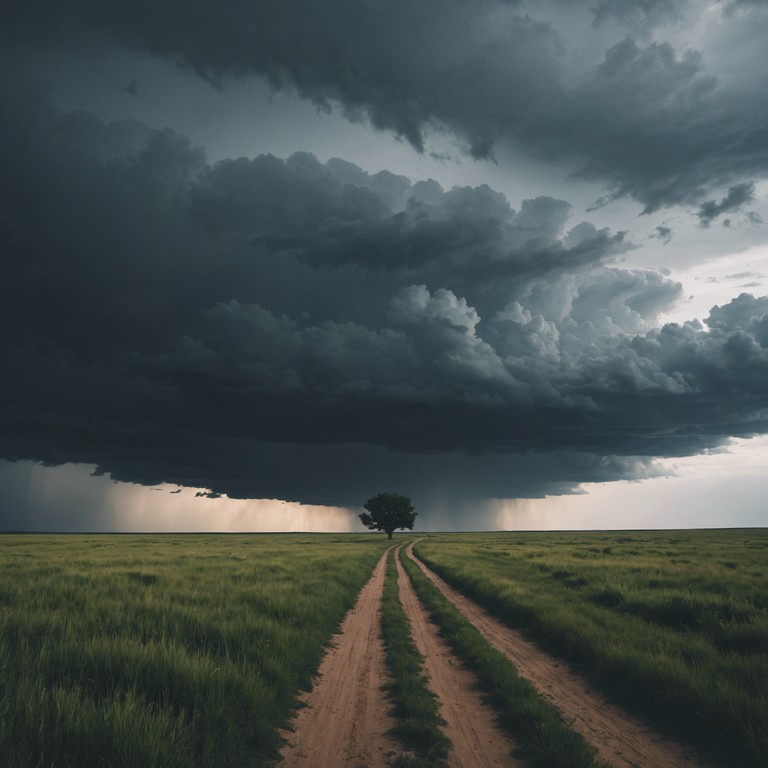 The song reflects the drama of nature's forces on an open plain, accentuating the build up to a storm with strategic pauses and a crescendo that mirrors the clap of thunder.