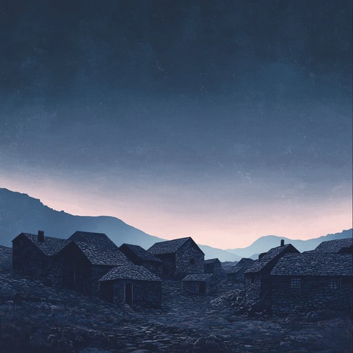 Immerse in the lonely ambiance of a deserted village, conveyed through traditional ethnic sounds and melancholic melodies, resonating with ancient and somber tales.